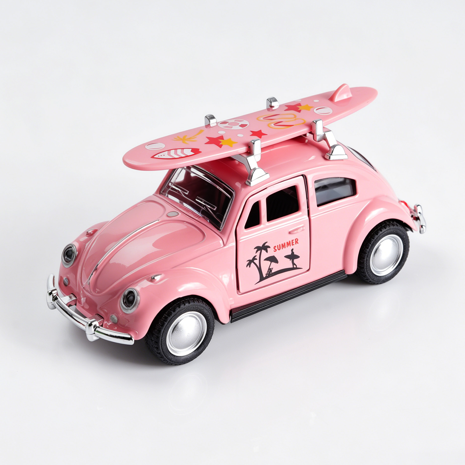 Kids Toys Cars - 1:36 Pink Volkswagen Beetle Diecast Car