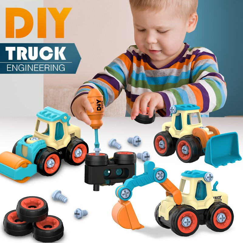Kids Toys 2 Year Old - Nut Disassembly Loading Unloading Engineering Truck