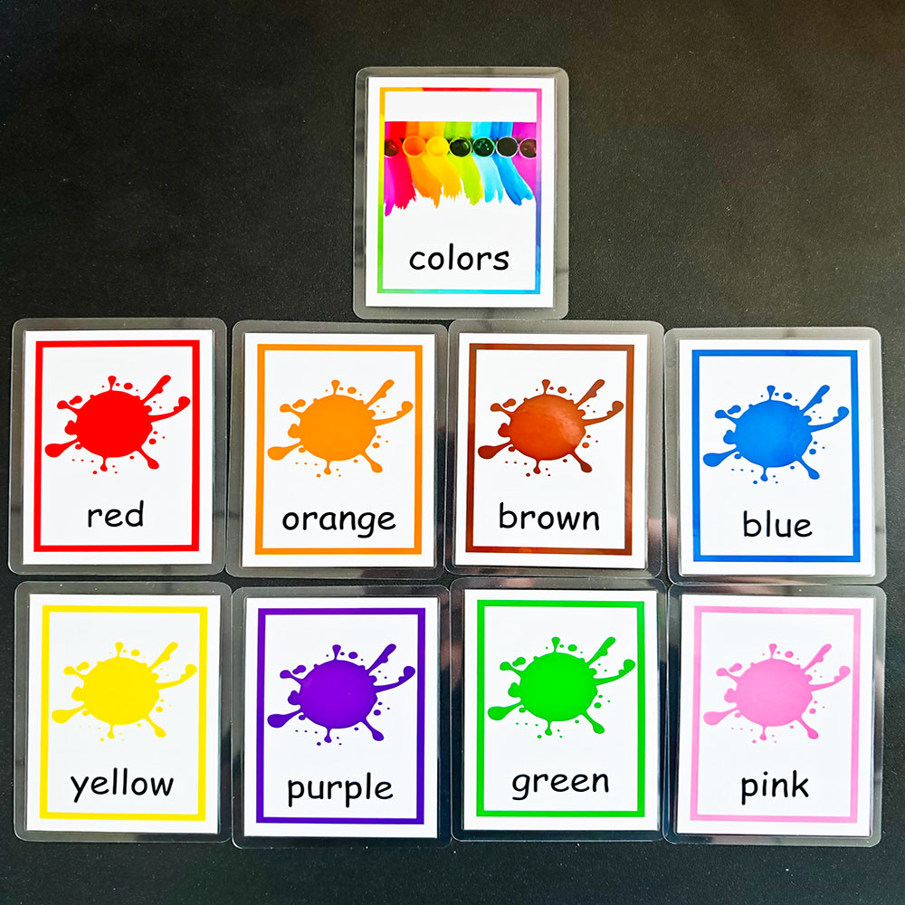 Educational Flash Card - Montessori Baby Learning Card Color Cognition