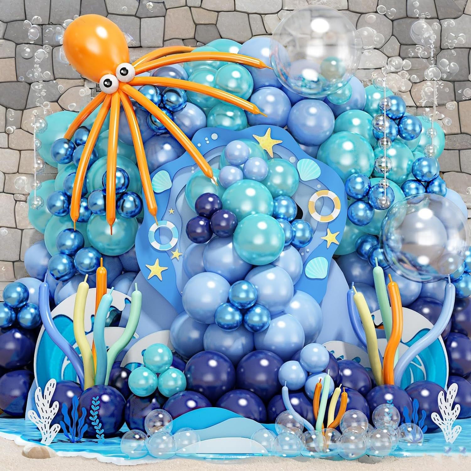Water Balloon Set - Ocean Theme Balloon Arch Set Underwater