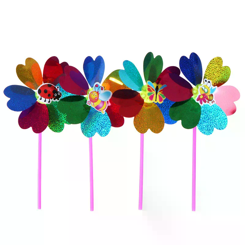 Kids Yard Toys - Colorful Sequins Windmill Wind Spinner Home