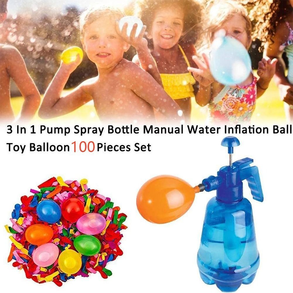 Water Balloon Set - Plastic Water Balloon Pump Outdoor Toy