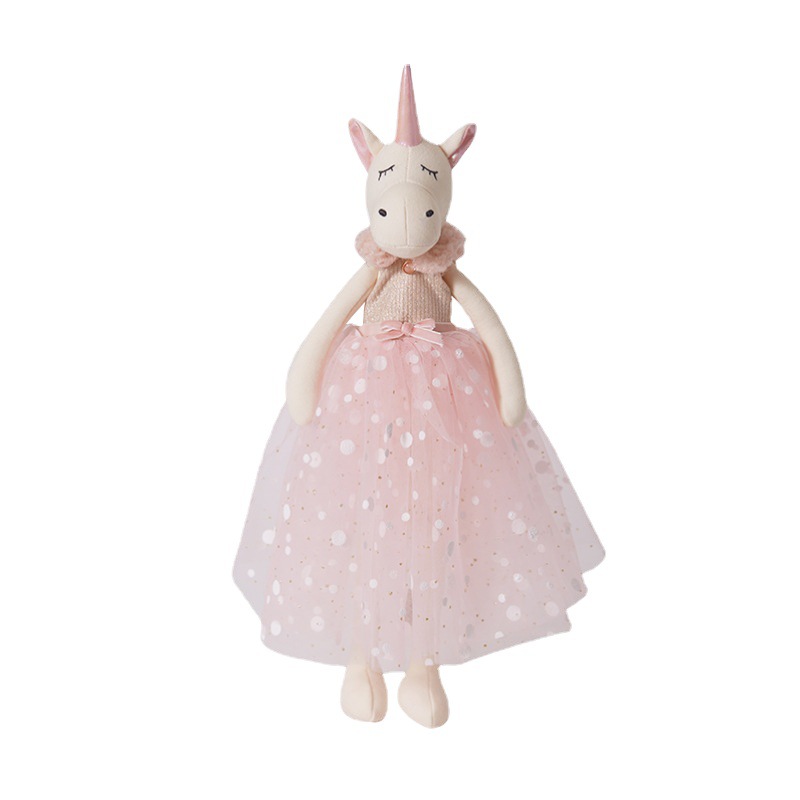 Unicorn Stuffed Toy - 38cm Pink Unicorn Plush Doll Stuffed