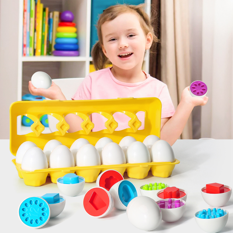 Kids Toys 2 Year Old - Eggs Screws 3D Puzzle Montessori Learning