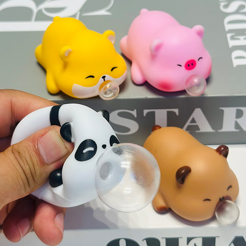 Kids Toys Quality - Cartoon Panda Animal Bubble Blowing Squeeze