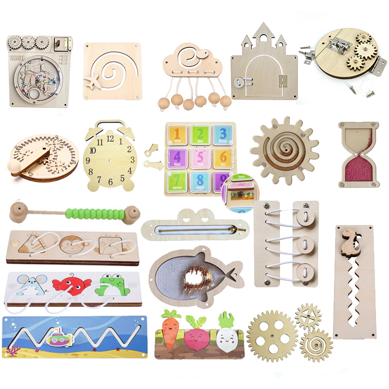Kids Toys 2 Year Old - Baby Busy Board Accessories Montessori Toys