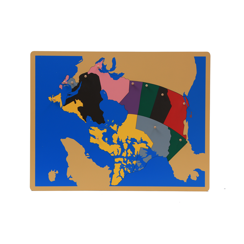 Wood  Map Puzzle of Canada Mon - Kids Toys Canada 评论和价格