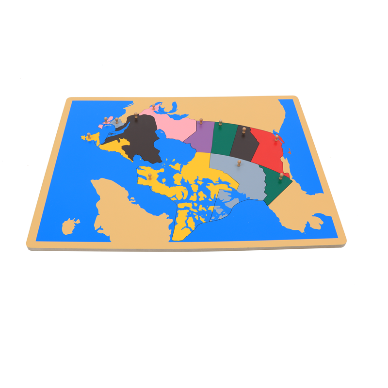 Wood  Map Puzzle of Canada Mon - Kids Toys Canada 评论和价格