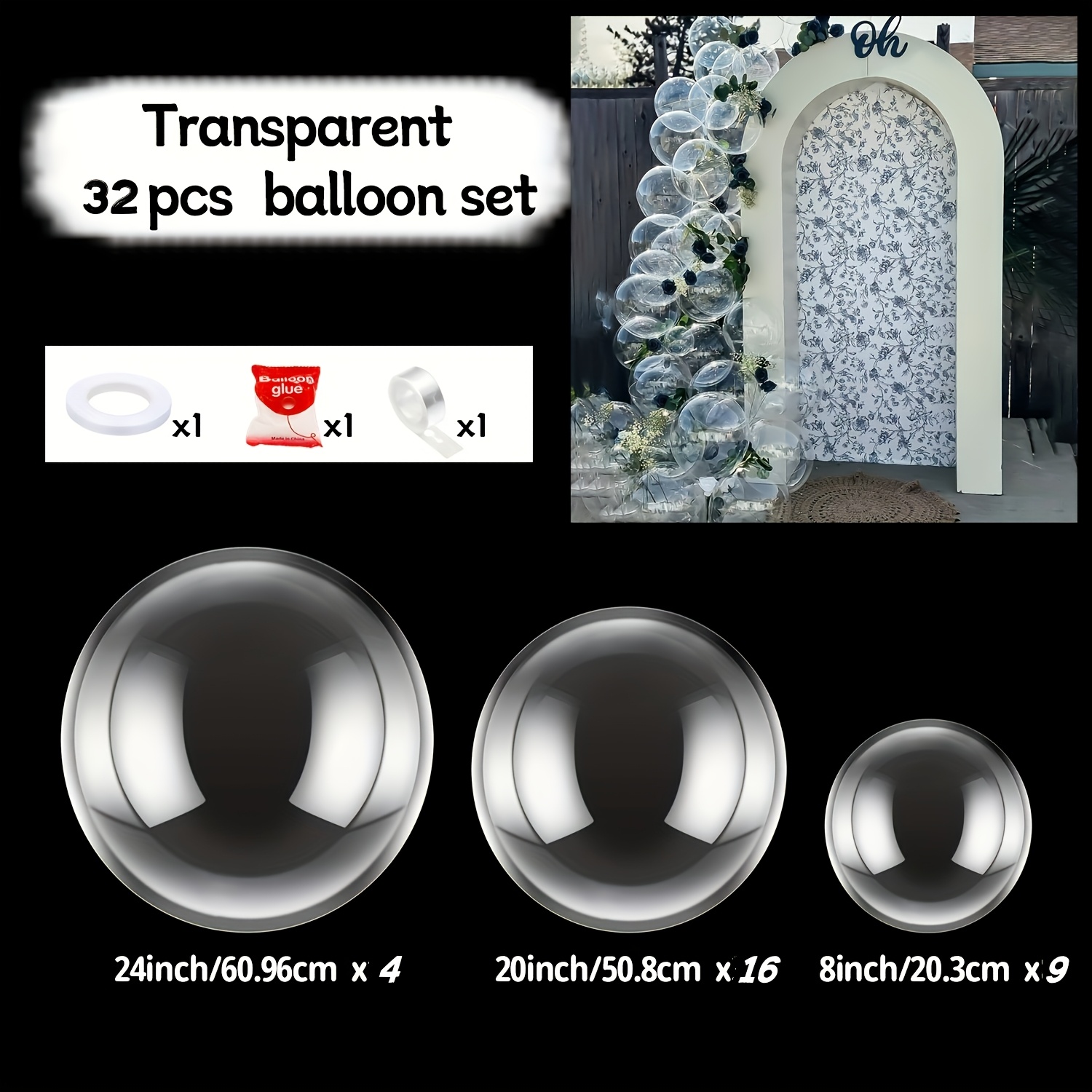 32pcs Transparent Bobo Balloon - Water Balloon Set 评论和价格