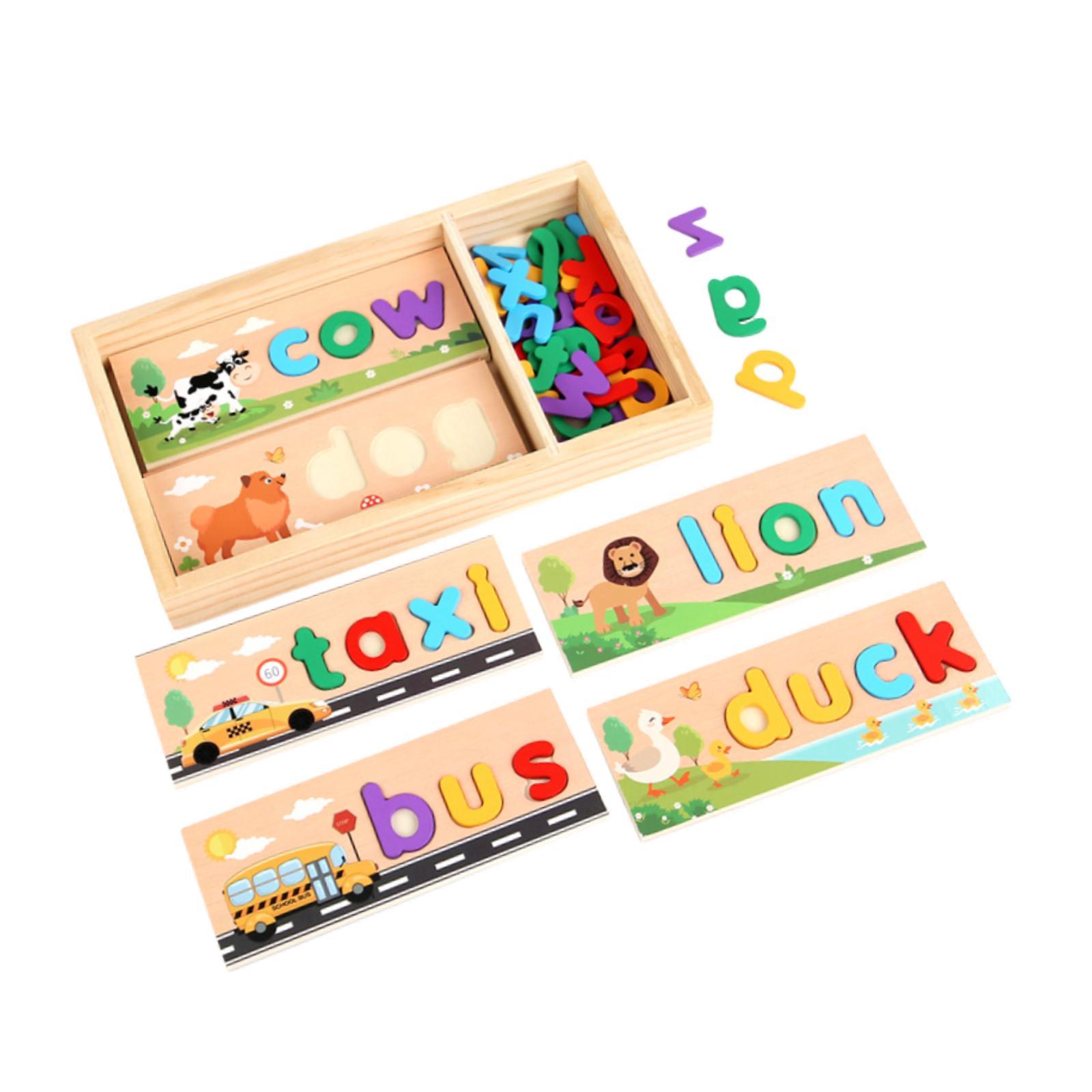 Wooden Spell Learning Toys wit - Kids Toys 2 Year Old 评论和价格
