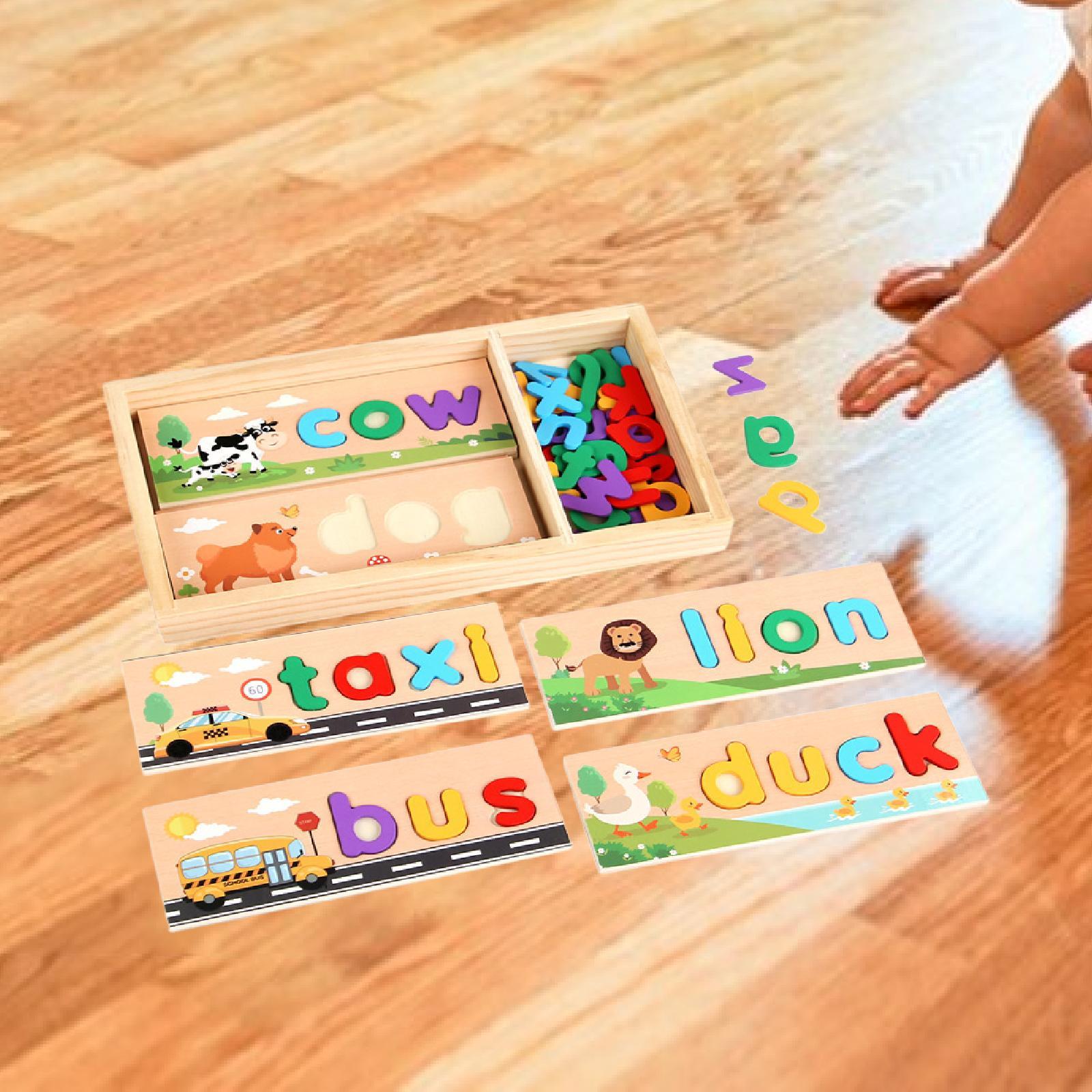 Wooden Spell Learning Toys wit - Kids Toys 2 Year Old 评论和价格