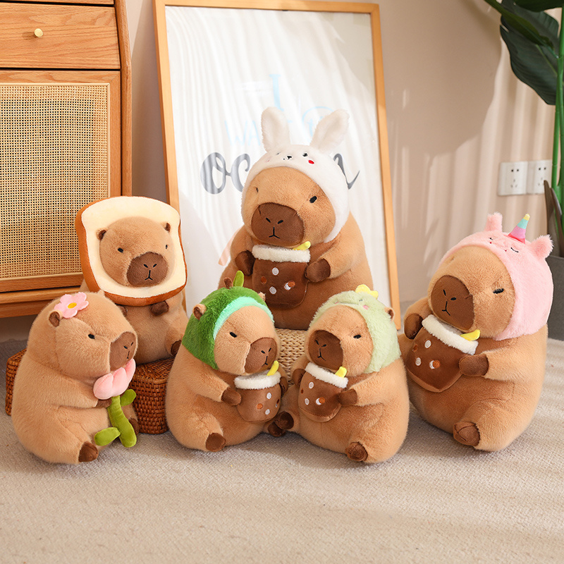 Lotus leaf Capybara Plush Toy  - Unicorn Stuffed Toy 评论和价格