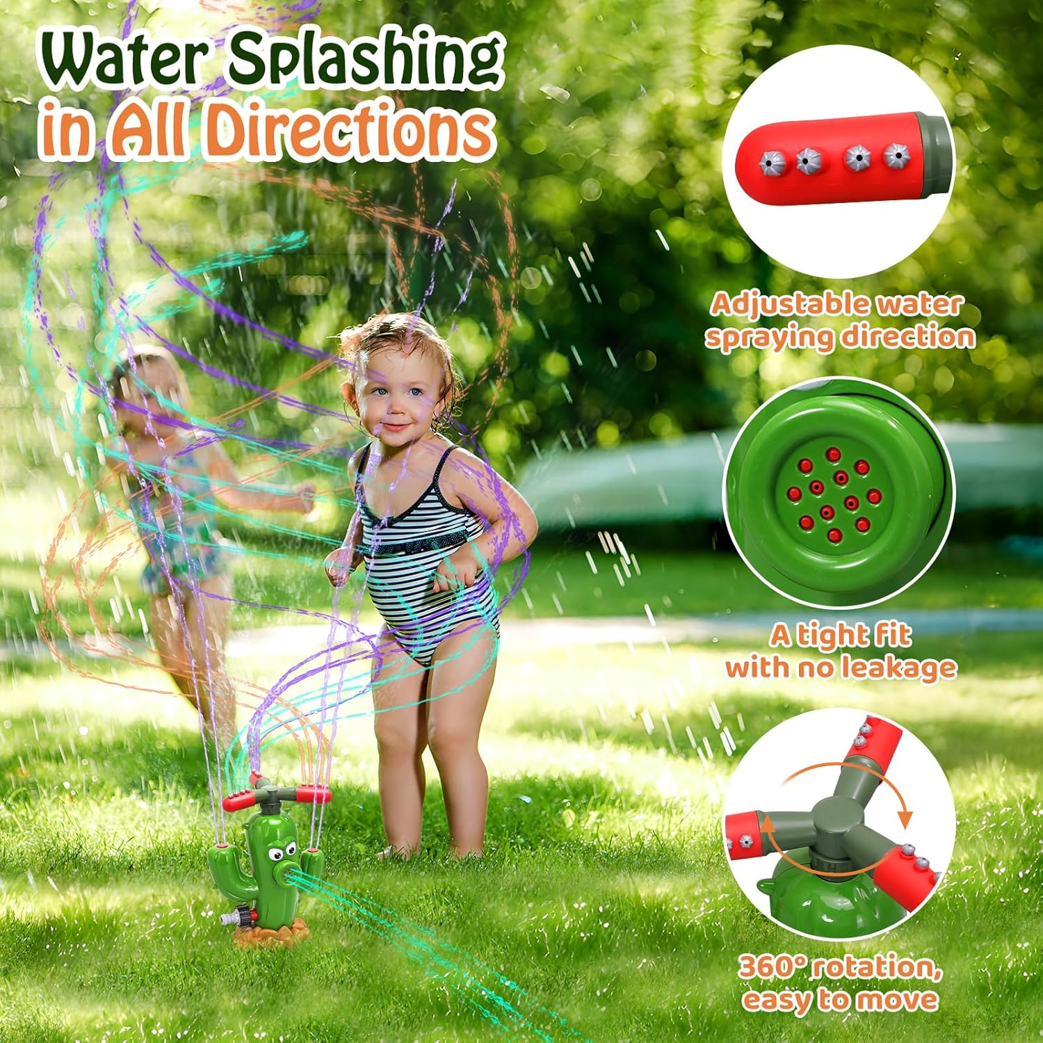 Water Spray Toy Cactus Sprinkl - Kids Yard Toys 评论和价格