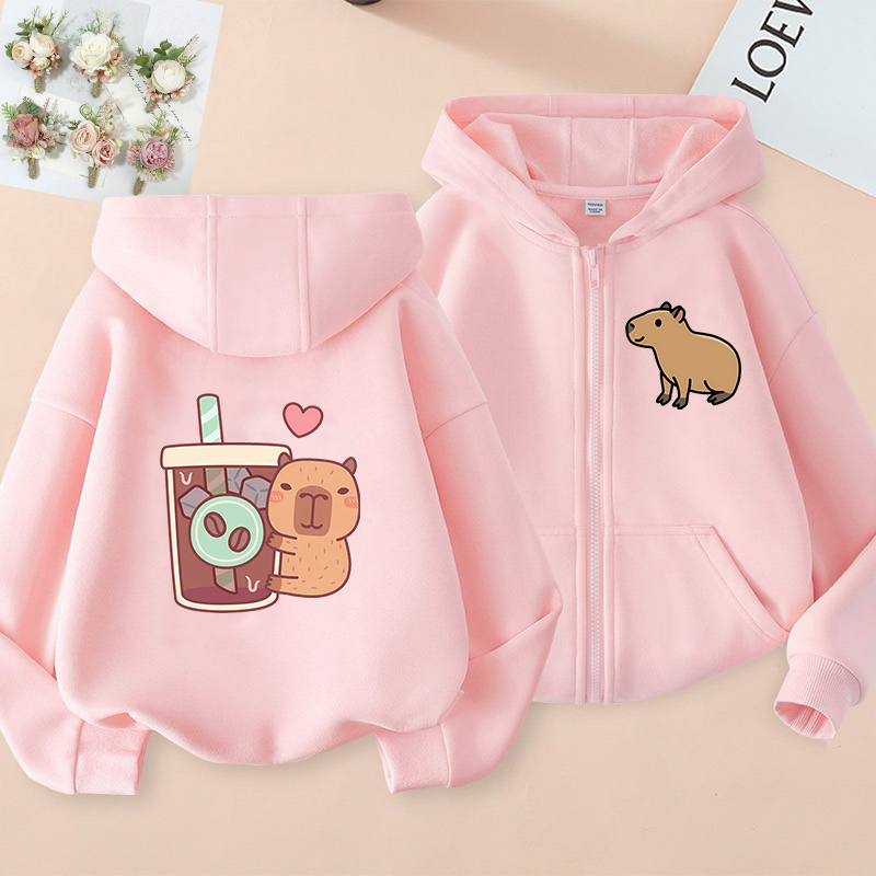 Zip Up Hoodie Kawaii Kids Capy - Kids Zip Toys 评论和价格