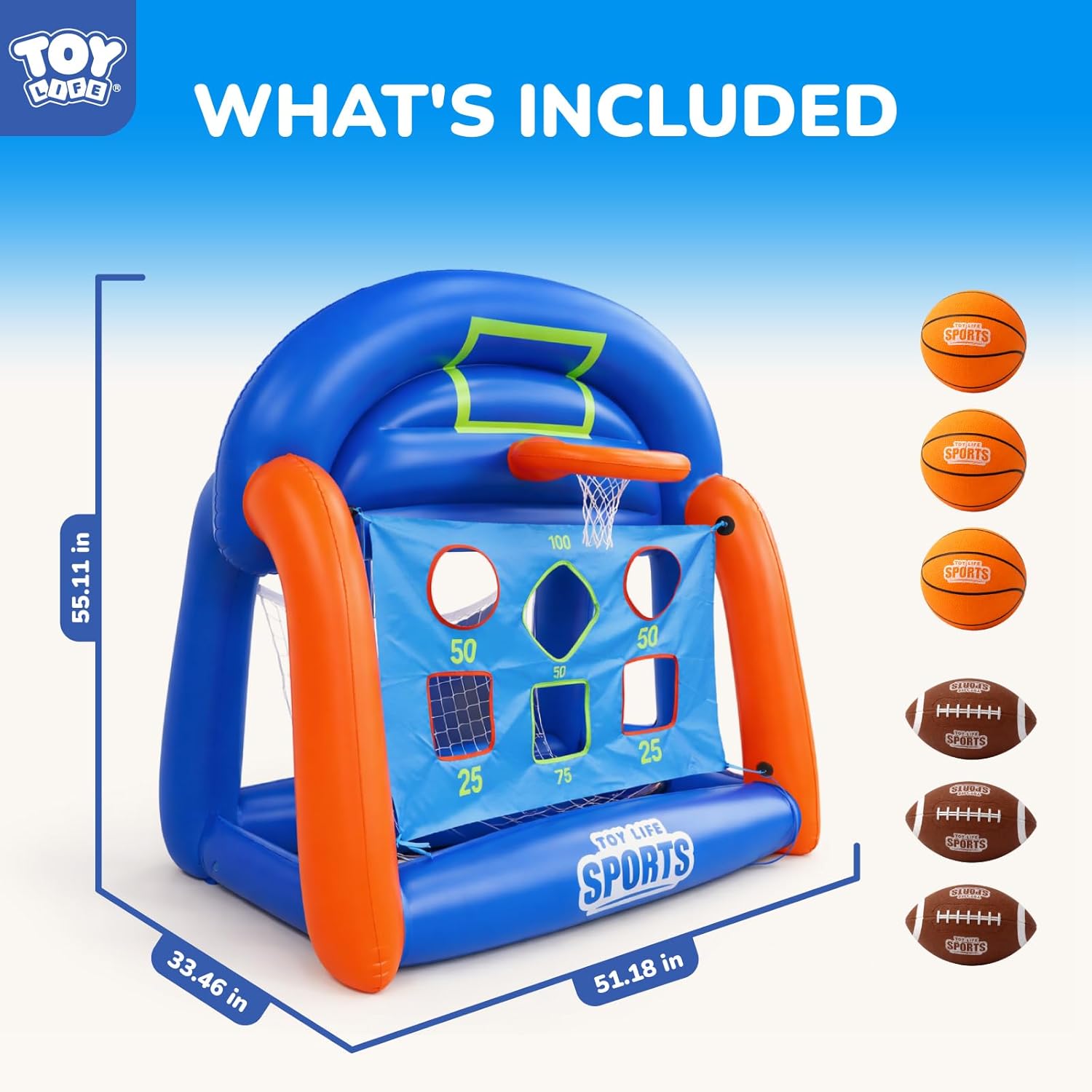Multi-Sport Pool Games Inflata - Kids Toys Set 评论和价格