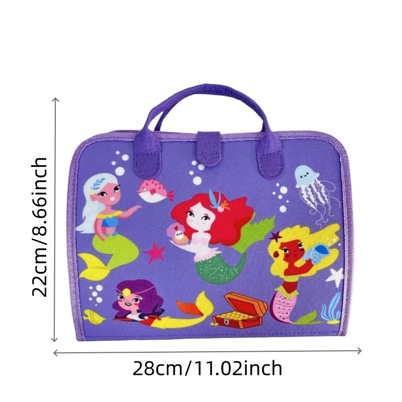 Mermaid Felt Quiet Busy Board  - Kids Zip Toys 评论和价格
