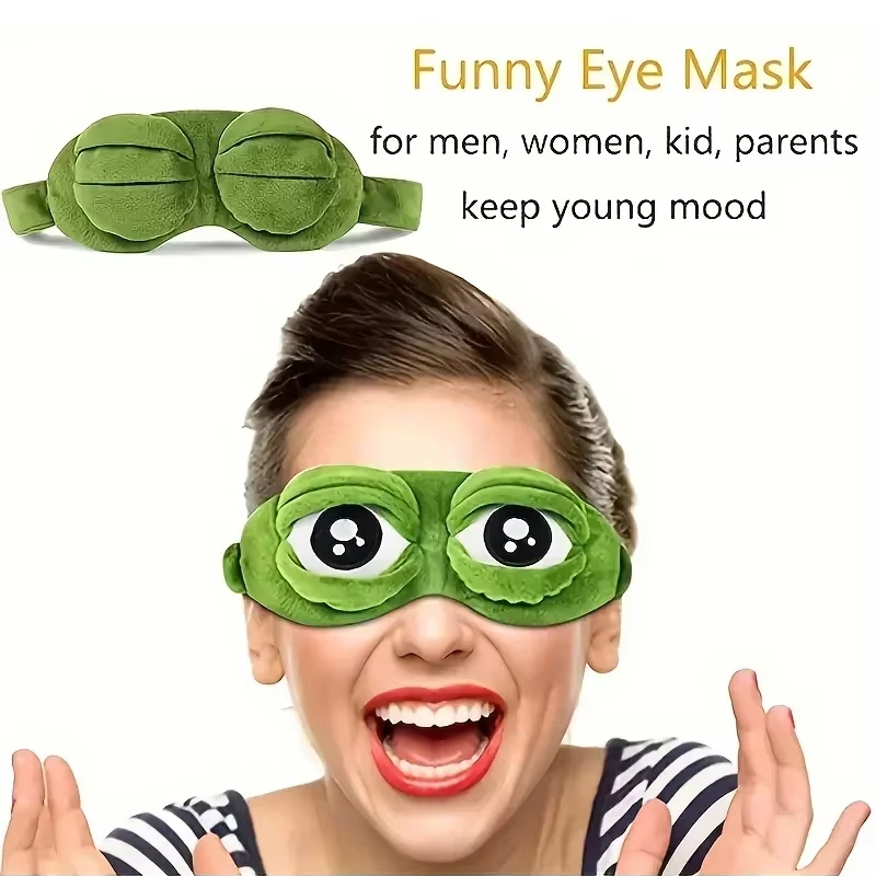Frog shaped eye mask Party gam - Soft Plush Doll 评论和价格
