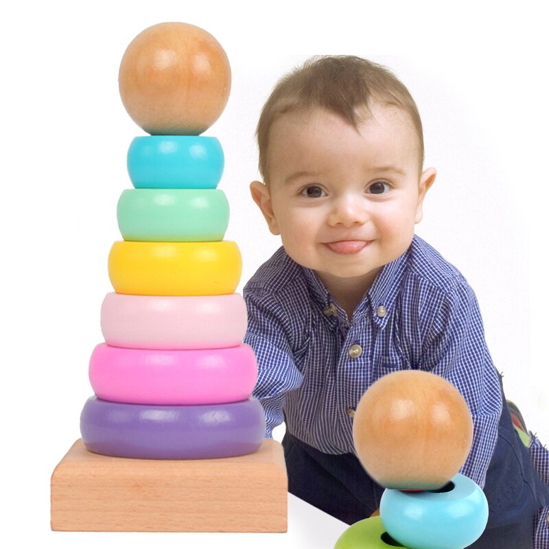 Children Rainbow Tower Ferrule - Kids Toys 2 Year Old 评论和价格