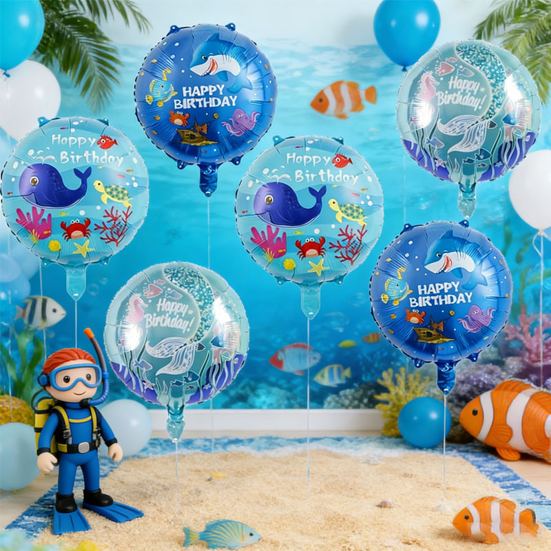 6pcs Ocean Theme Party Balloon - Water Balloon Set 评论和价格