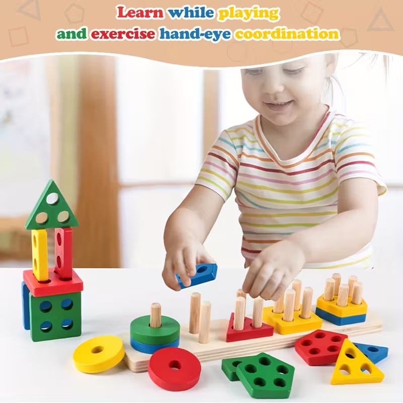 Montessori Wooden Games Baby T - Kids Toys 2 Year Old 评论和价格