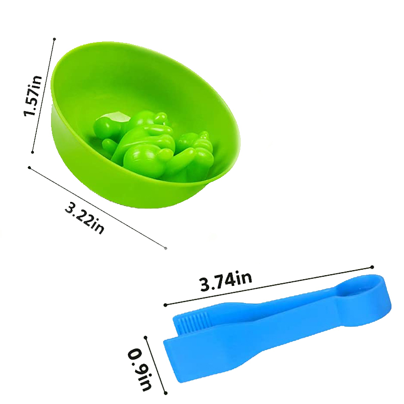 6 Plastic Bowls with 2 Tweezer - Kids Toys 2 Year Old 评论和价格