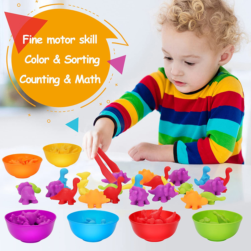 6 Plastic Bowls with 2 Tweezer - Kids Toys 2 Year Old 评论和价格