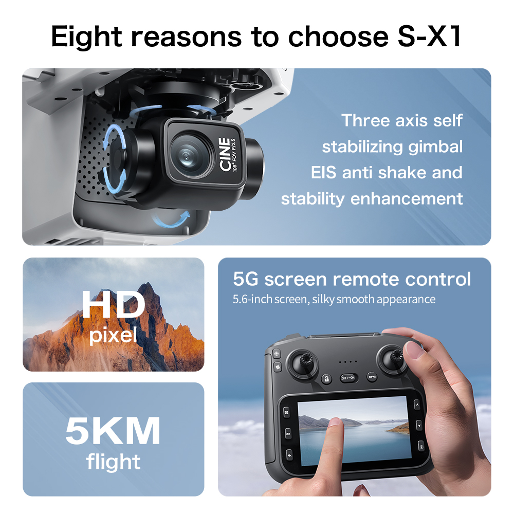 Lenovo S-X1 Drone 8K HD Profes - Toys For Kids Video 评论和价格