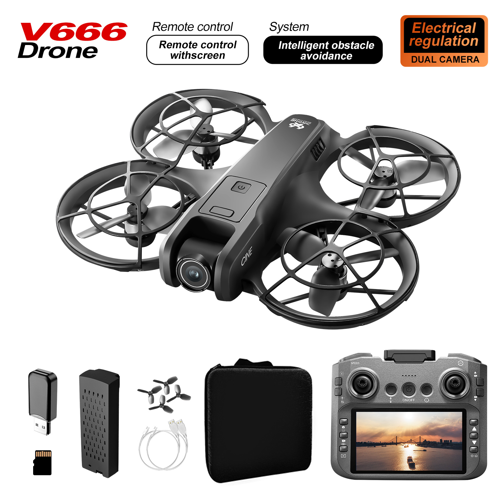 New V666 Mini Drone 4K Profess - Toys For Kids Video 评论和价格