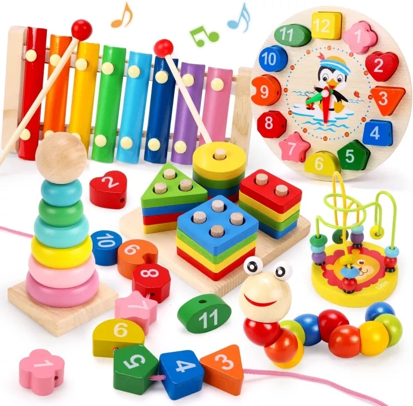 Montessori Wooden Toys for Bab - Kids Toys 2 Year Old 评论和价格
