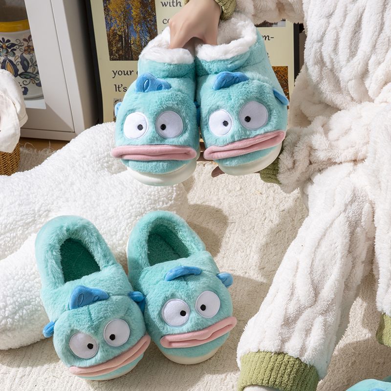 Cartoon Hangyodon Plush Slippe - Soft Plush Doll 评论和价格