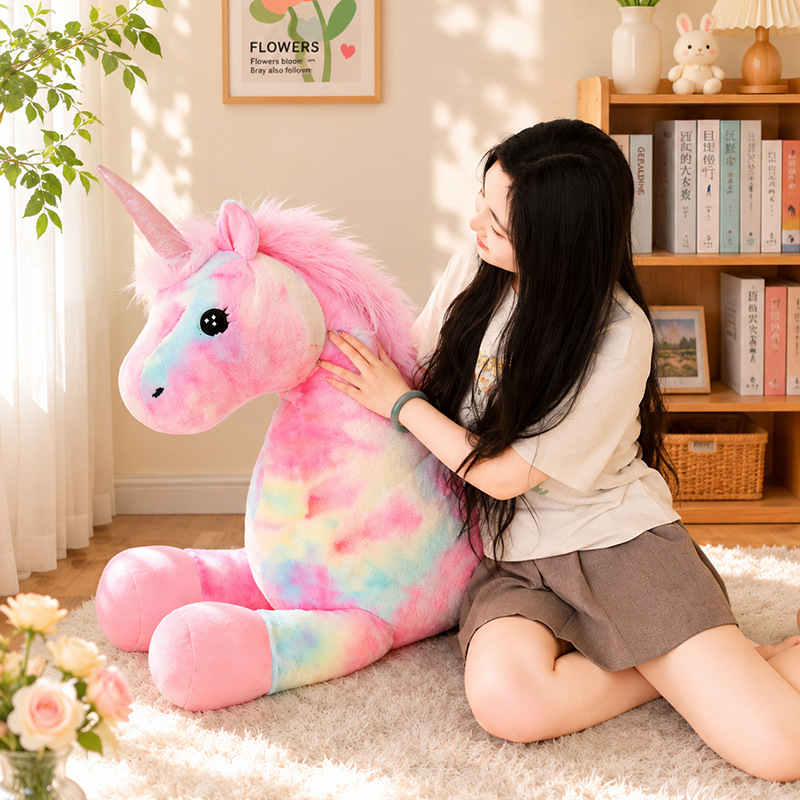 70cm Cute Beautiful Rainbow Un - Unicorn Stuffed Toy 评论和价格