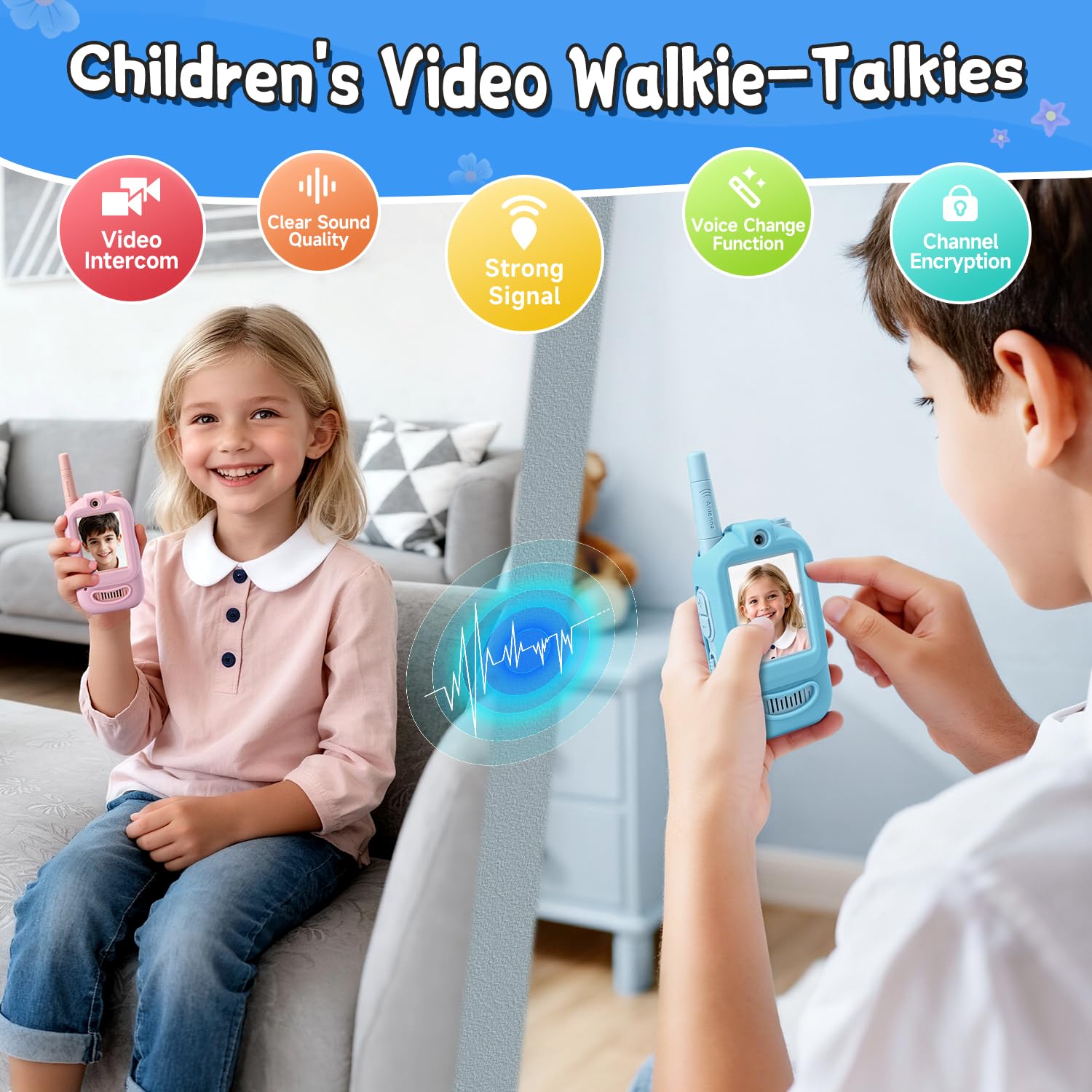 Kids Video Walkie Talkies, 2 P - Toys For Kids Video 评论和价格