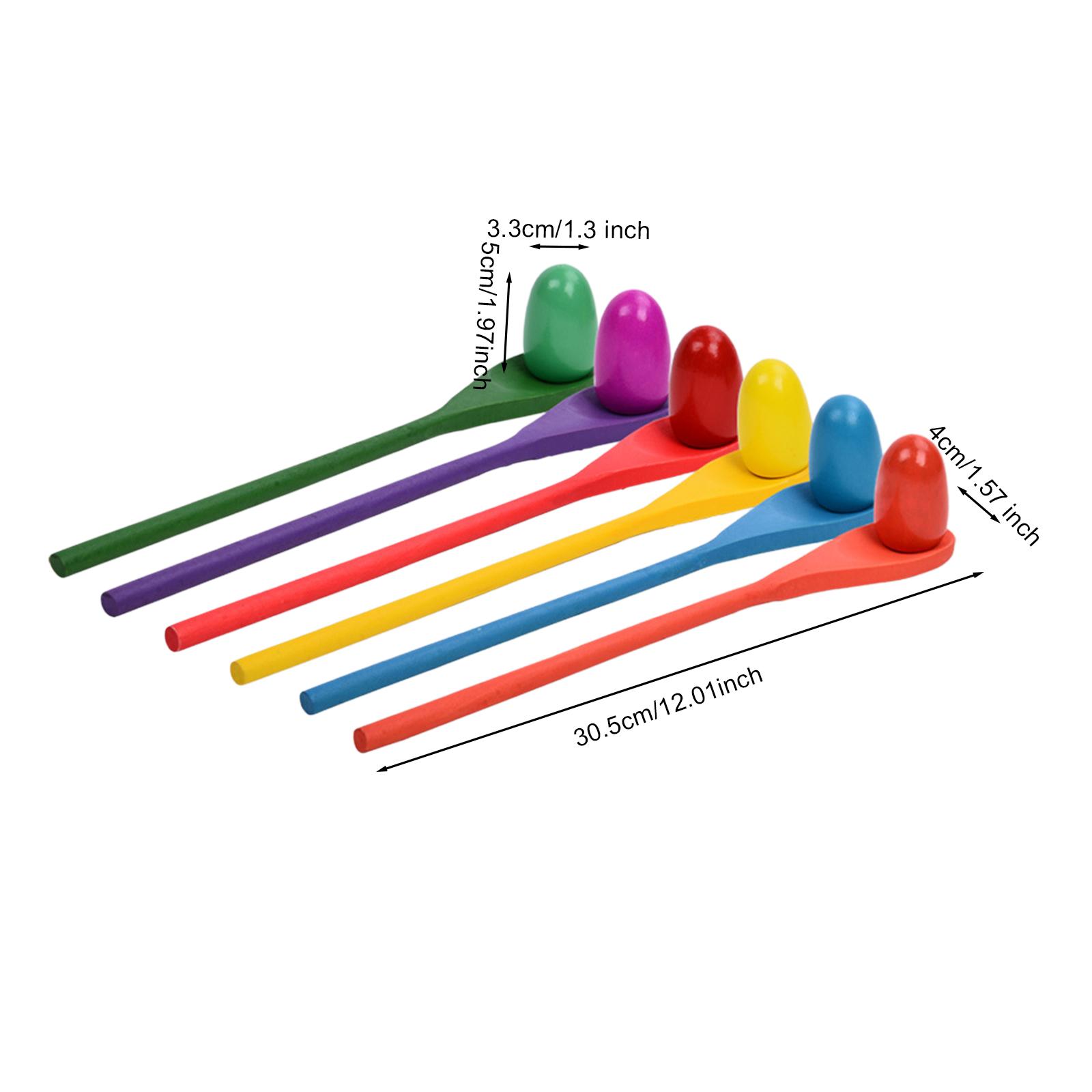 6 Pieces Egg Spoon Race Game H - Kids Yard Toys 评论和价格