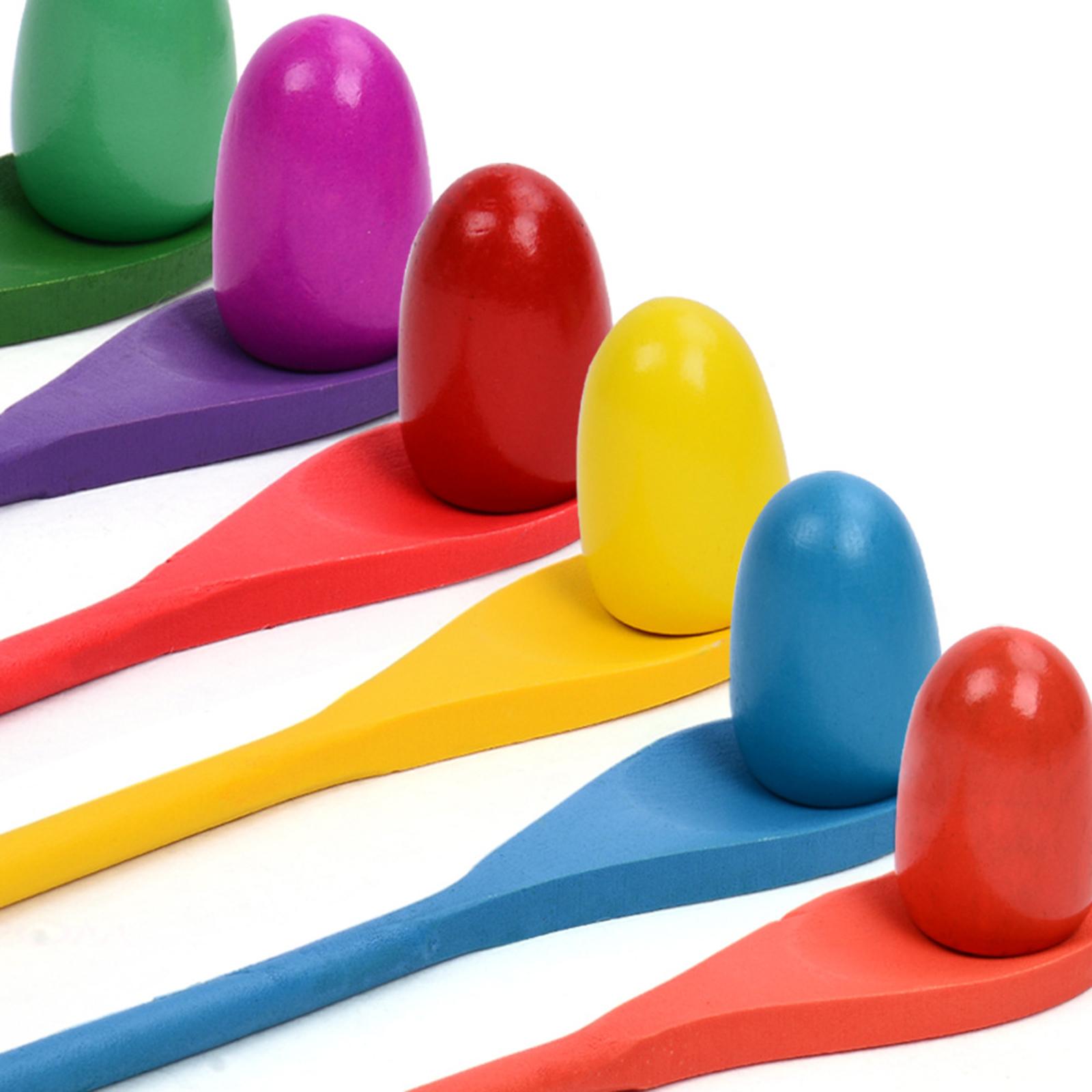 6 Pieces Egg Spoon Race Game H - Kids Yard Toys 评论和价格