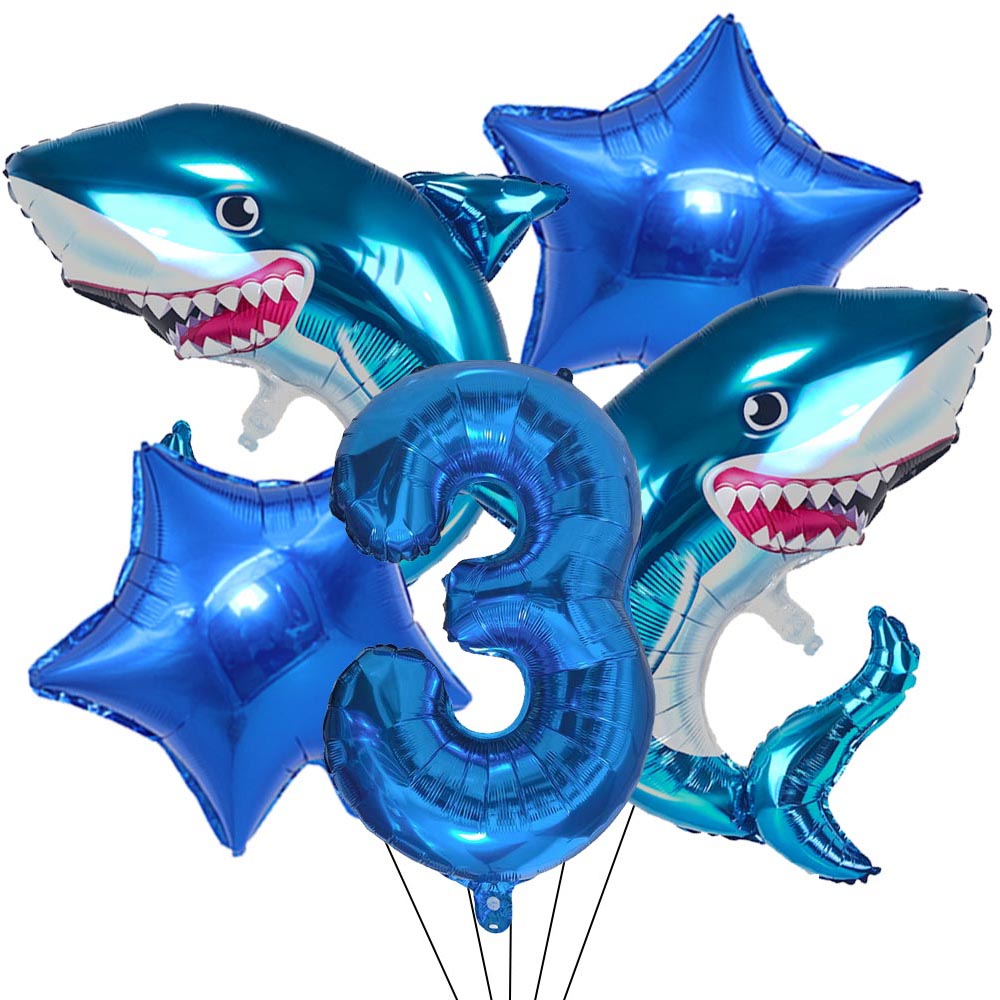 5pcs Cartoon Blue Shark Number - Water Balloon Set 评论和价格
