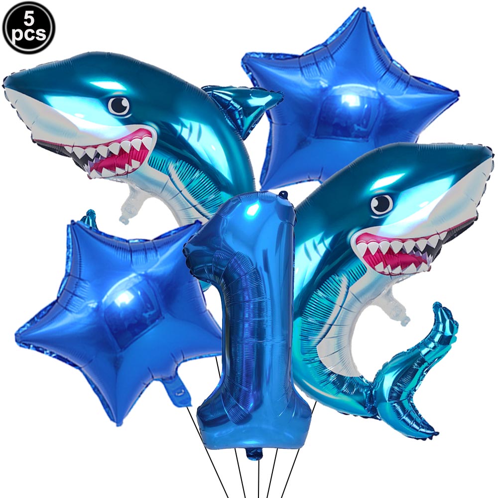 5pcs Cartoon Blue Shark Number - Water Balloon Set 评论和价格