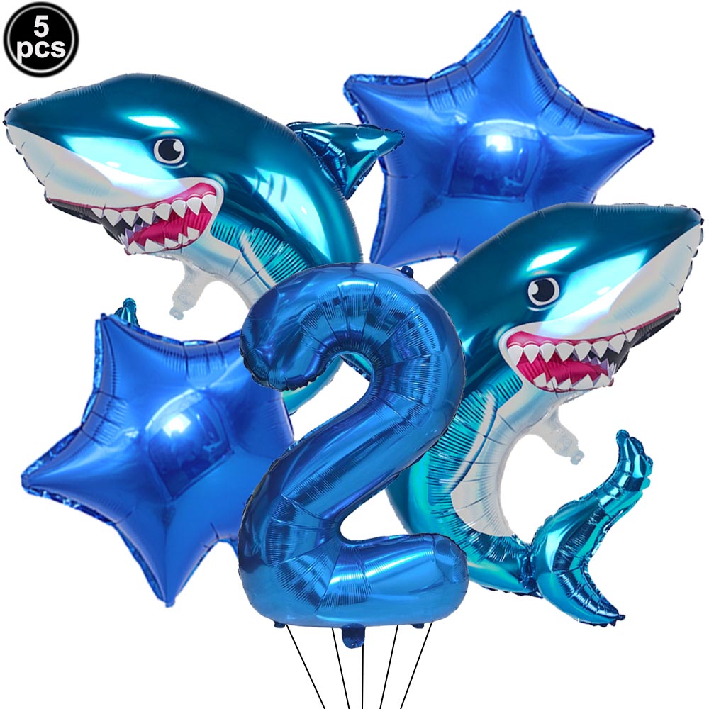 5pcs Cartoon Blue Shark Number - Water Balloon Set 评论和价格